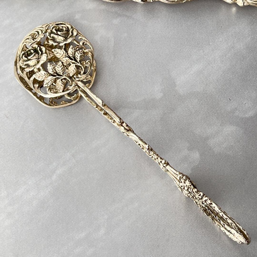 【Christoph Bach】 薔薇の透かしのペストリートング【純銀】17cm