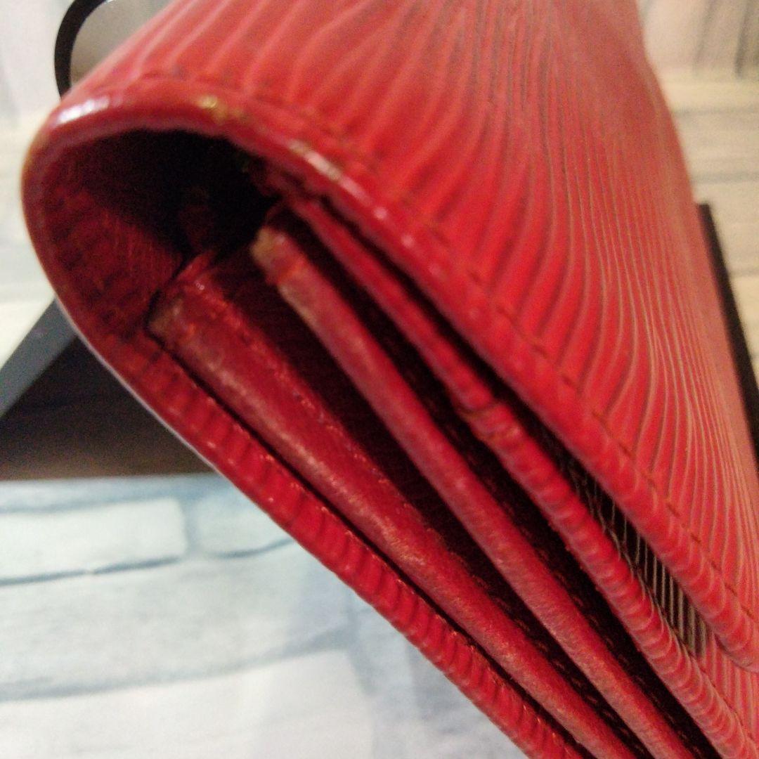【送料無料】LOUIS VUITTON　ルイヴィン　RED　赤　レザー　長財布