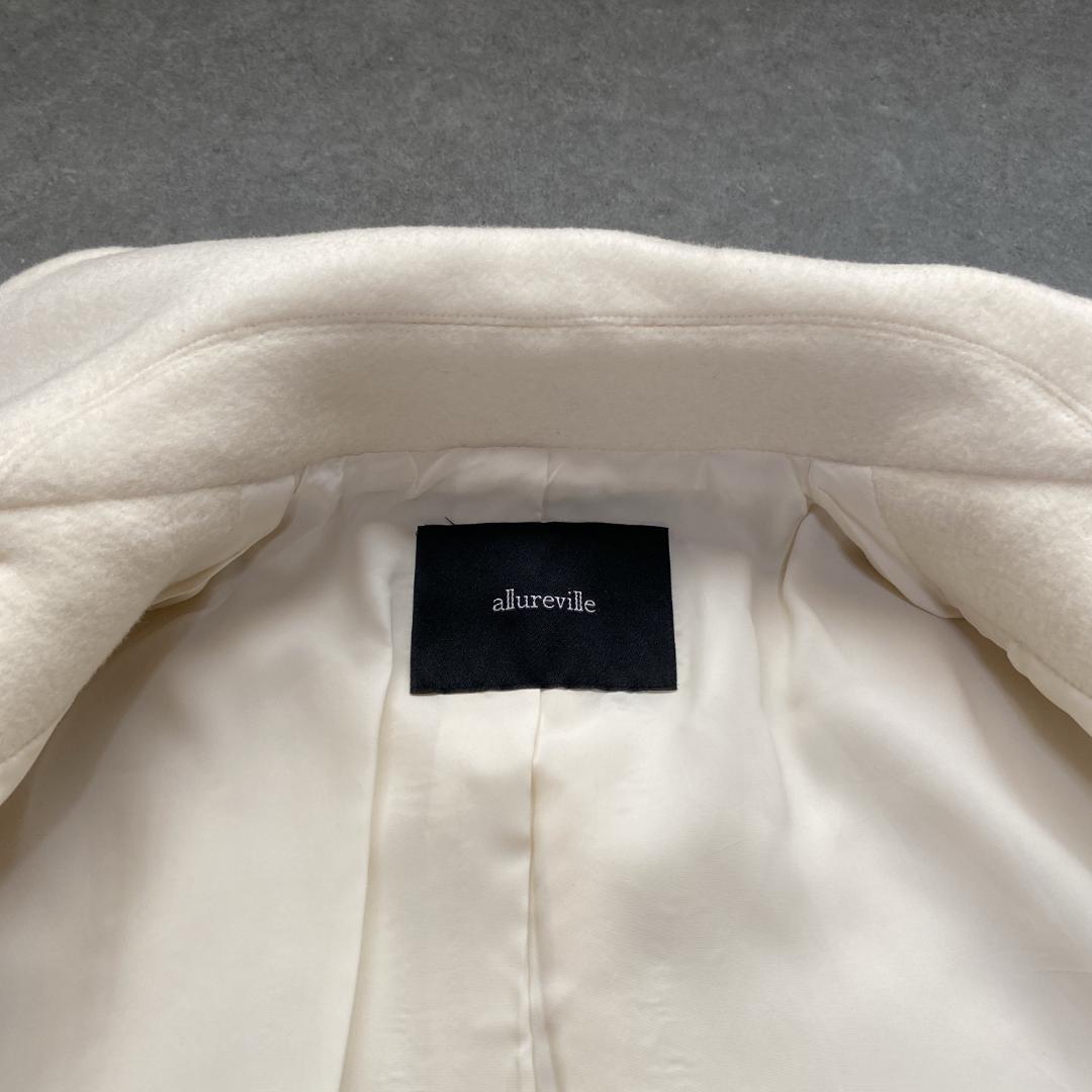 美品✨allureville ショートビーバーオフィサーコート オフホワイト2