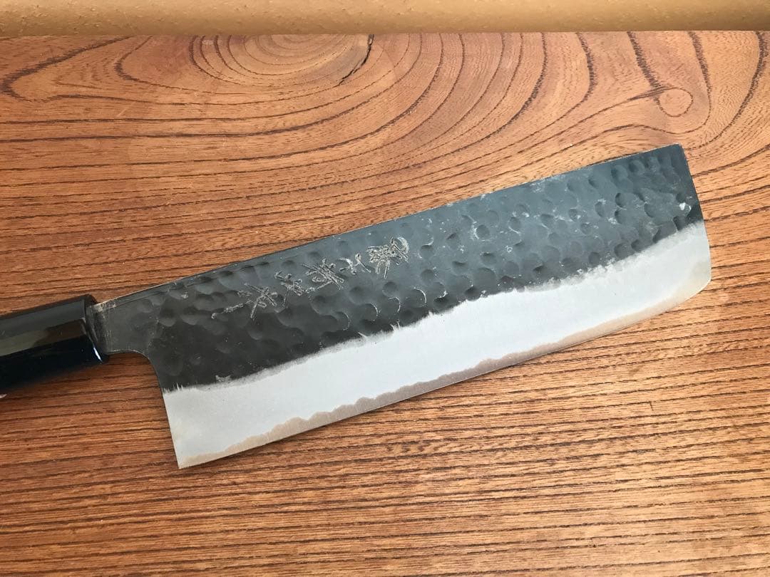 菜切り包丁　藤下新次氏作　白ニ鋼　180mm 新品未使用