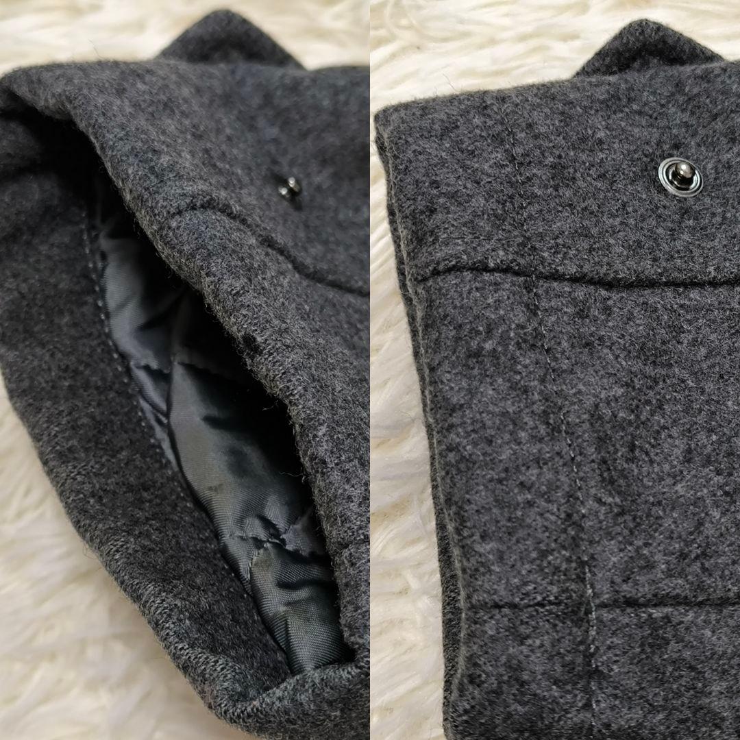 XL/PAUL SMITH ウールカシミヤメルトンロングコート 裏地キルティング