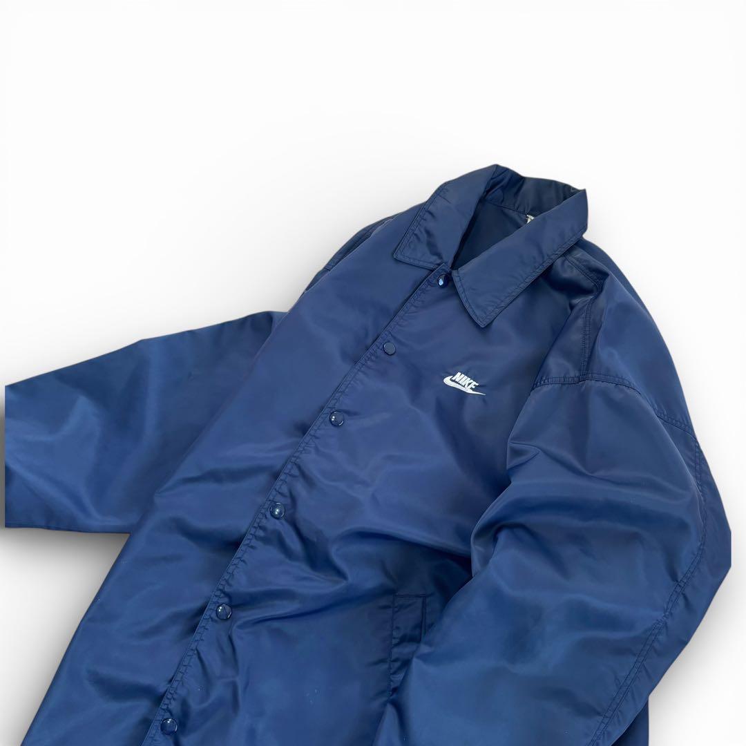 90s NIKE コーチジャケット 紺 L銀タグ バスケタグ USAヴィンテージ