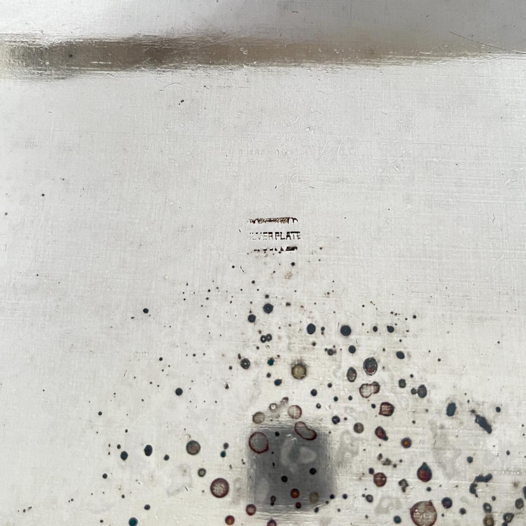 【英国】 ギャラリートレー サークル型 30cm 【シルバープレート】