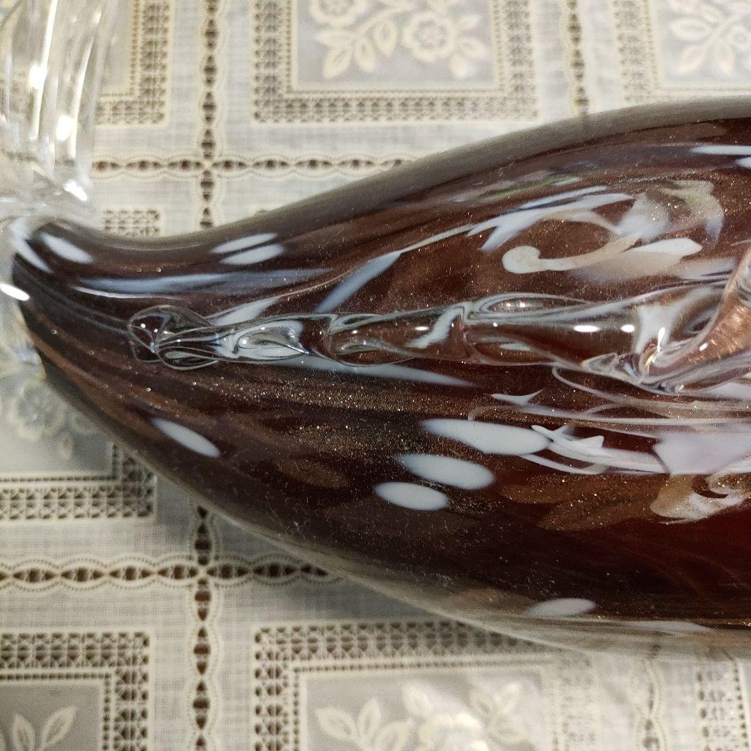 \"未使用\"　小樽北一硝子製『錦鯉』金箔