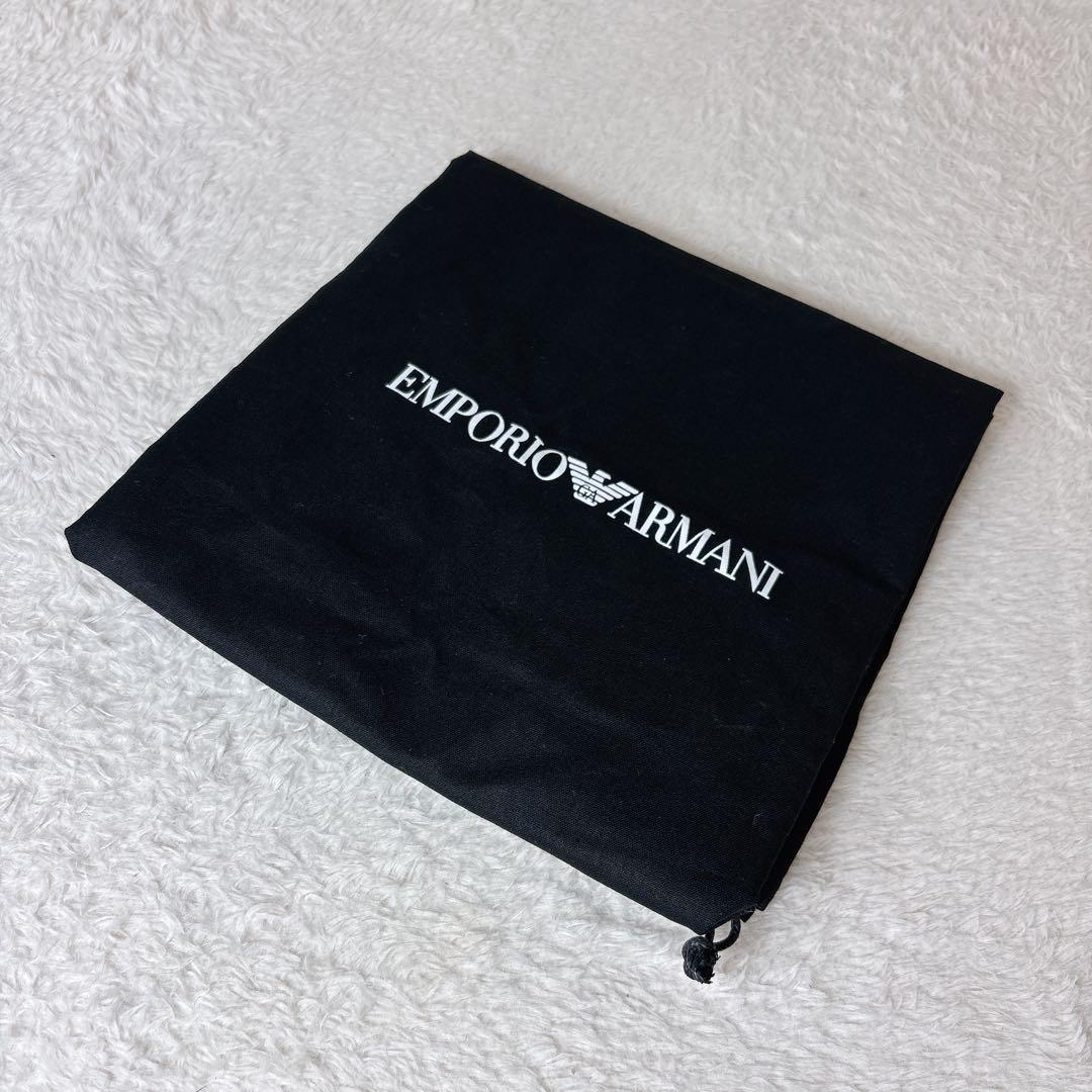 現行 EMPORIO ARMANI タンブルレザー ビジネスバッグ