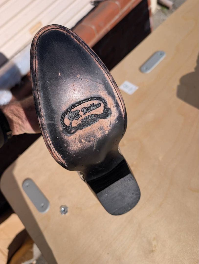 美品　メキシコ製 J.B. Dillonヘビ革メンズウエスタンブーツ 27cm