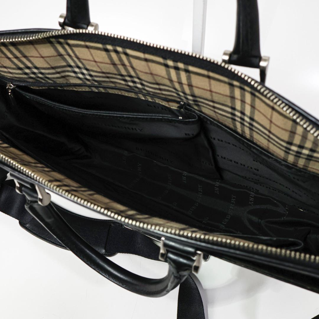 H5142-36◾️バーバリー　ノバチェック　ブリーフケースビジネスバッグY2K