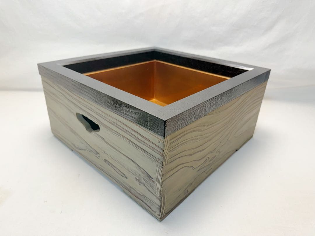 未使用 茶道具 焼杉 置炉 磨入子 炉.置炉用炭型電熱器 2点セット 元箱