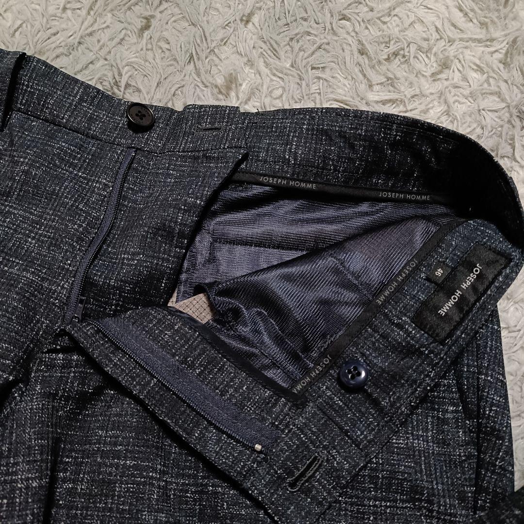 ジョゼフオム スーツ セットアップ クールドッツ ストレッチ ネイビー