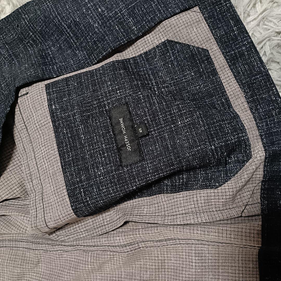 ジョゼフオム スーツ セットアップ クールドッツ ストレッチ ネイビー