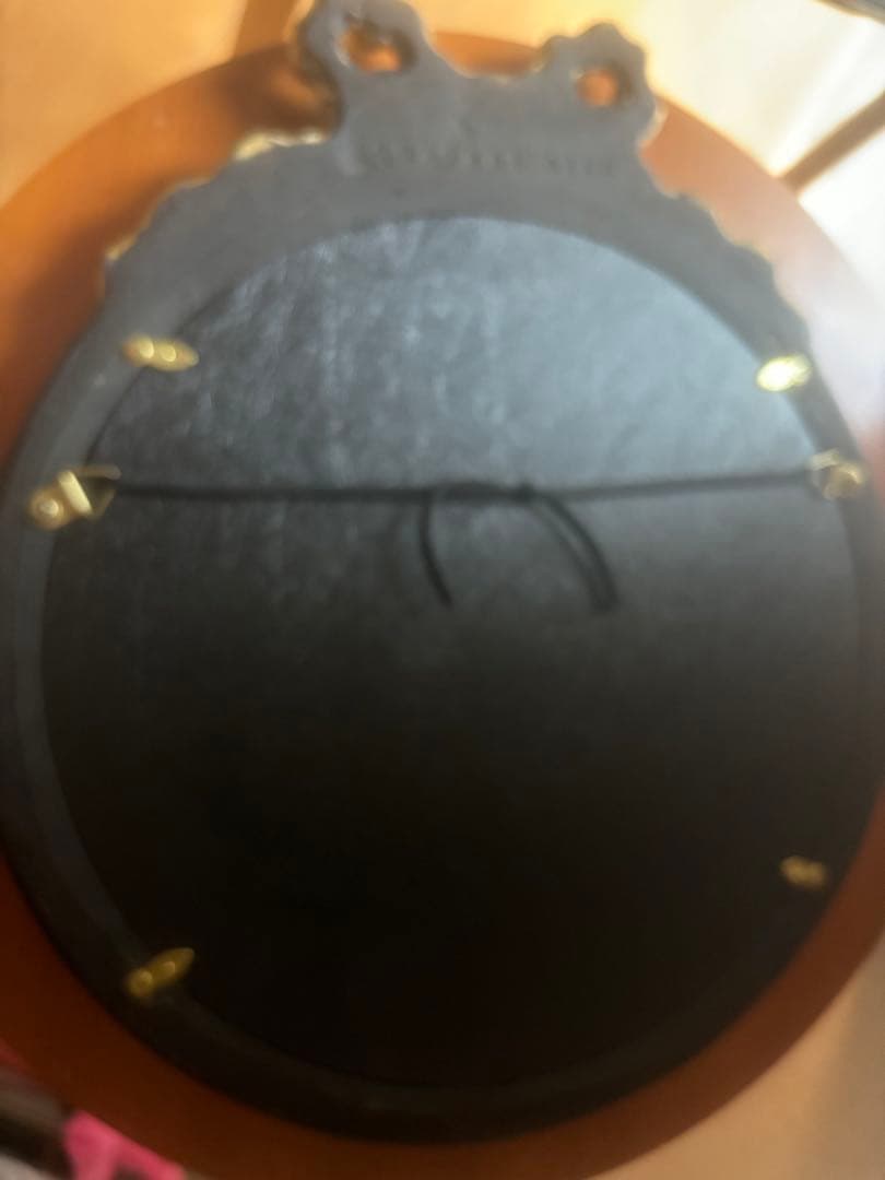 クアラントットノベルティミラー黒と金のリボン装飾