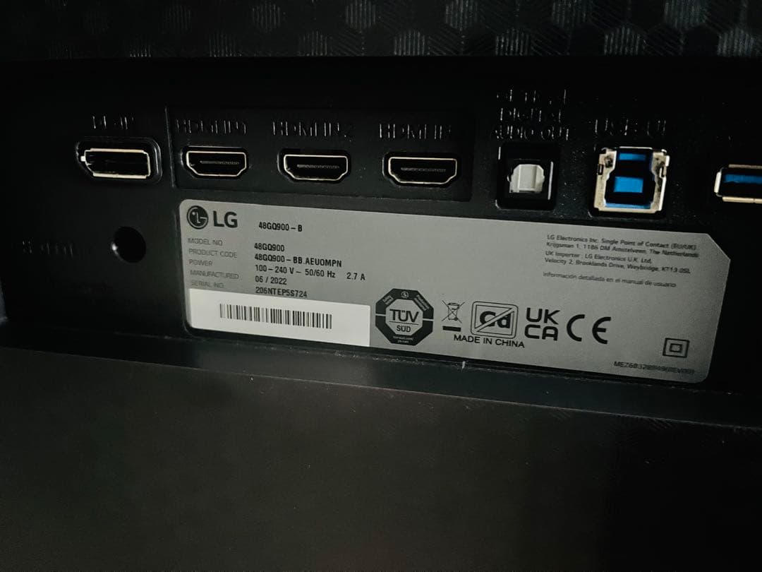 【スタンド付】LG UltraGear 47.5インチ有機EL ゲーミングモニタ