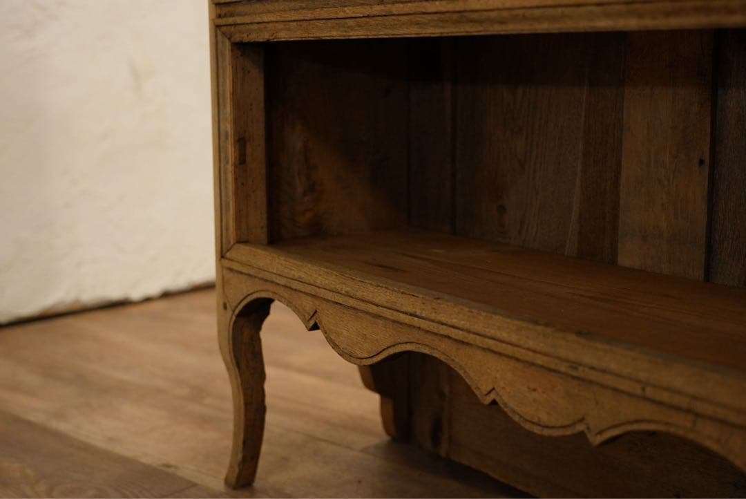 フランスアンティーク　オーク材　古木　キャビネット　棚　シェルフ　1800年代