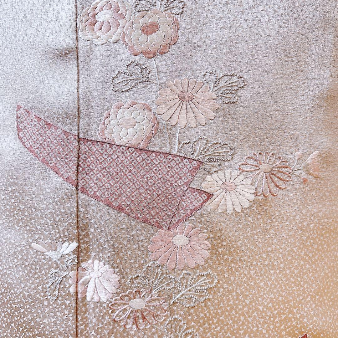 美品　正絹　訪問着　フルセット　一つ紋　裄65 蘇州　卒業式　入学式　結婚式　S