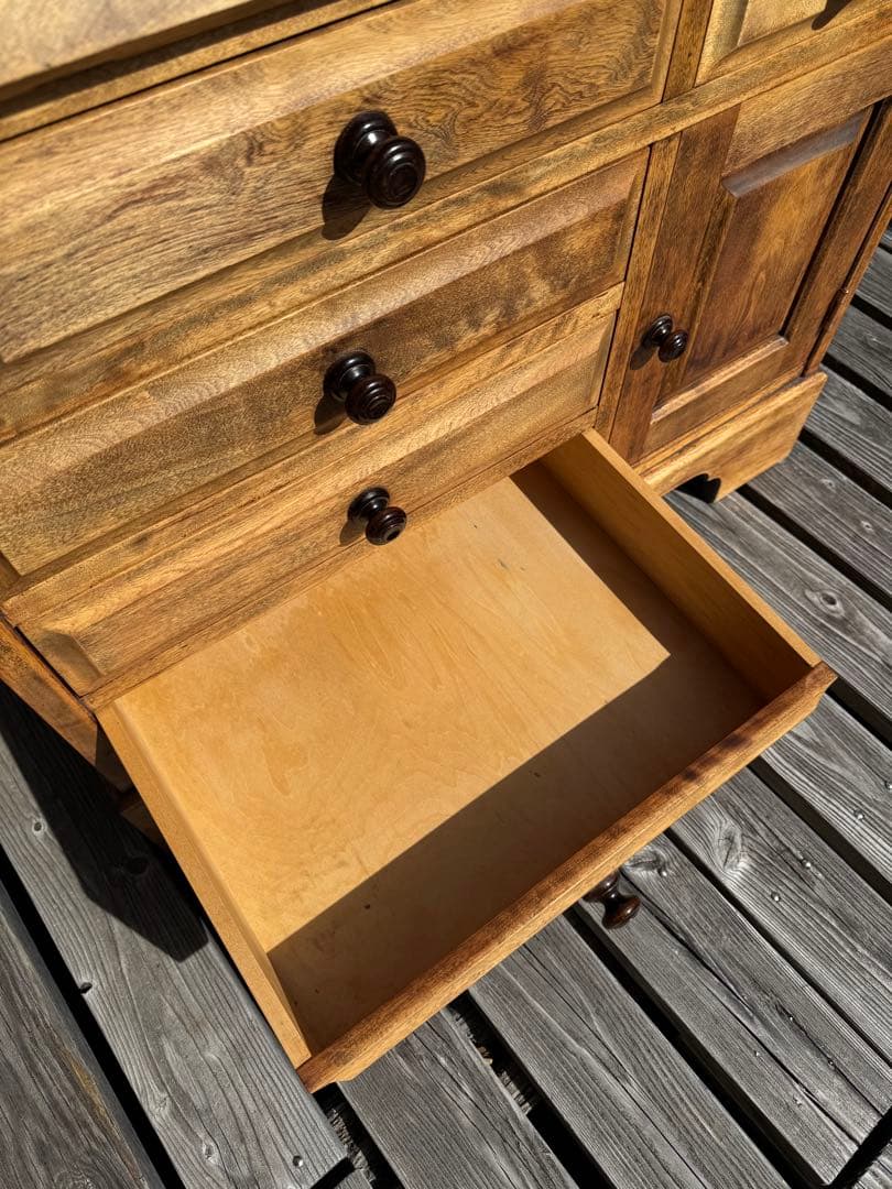 ♪北海道民藝家具♪ライティングビューロー♪総天然木♪塗装アレンジ品♪