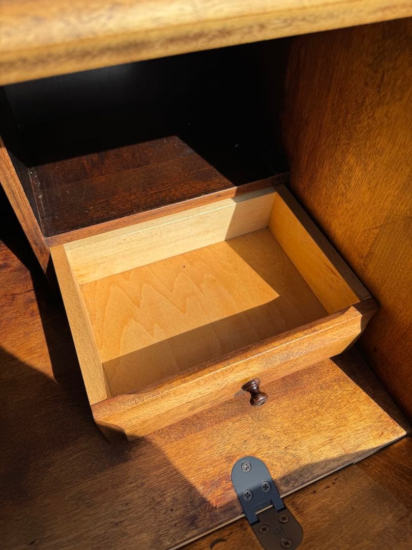 ♪北海道民藝家具♪ライティングビューロー♪総天然木♪塗装アレンジ品♪