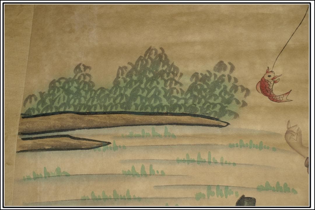 整理品　中国唐時代の掛軸　激安骨董品　肉筆保証　 BD128A1-1