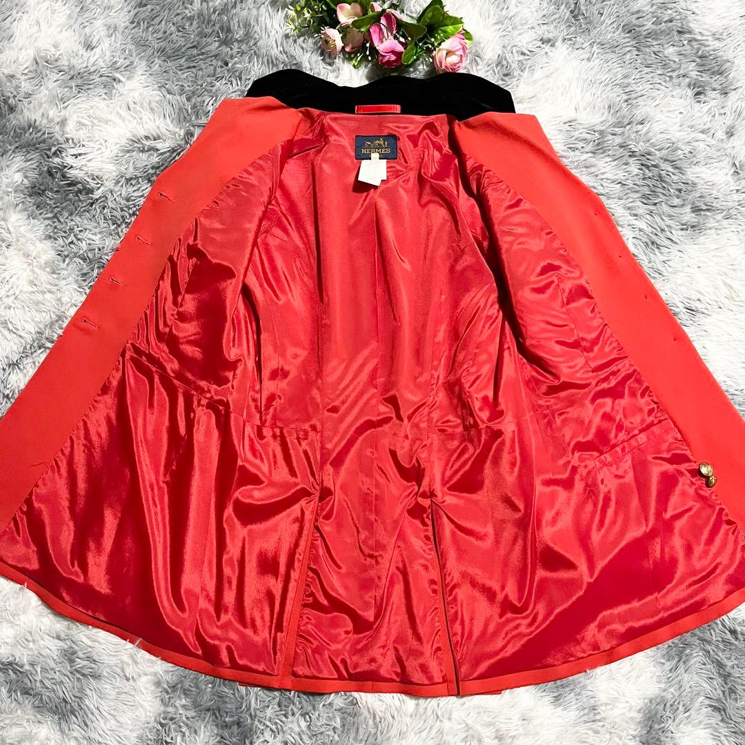 HERMES エルメスカラー　レディース　テーラードジャケット　金ボタン　42