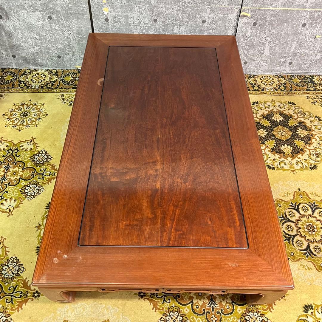 ꧁唐木家具調度品組合 大阪唐木指物家具꧂漆塗り座卓 天然木 花林 花梨 うるし