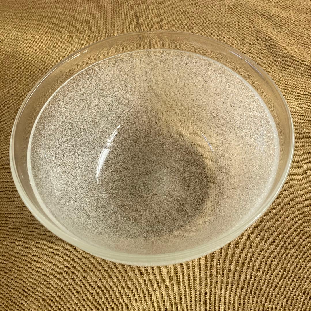 【サイン入り】舩木倭帆　サラダボウル　ガラスボウル　気泡入り