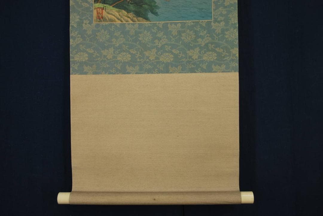 【模写】池田遙邨/瀬戸春景図/掛軸☆宝船☆R‐546　J