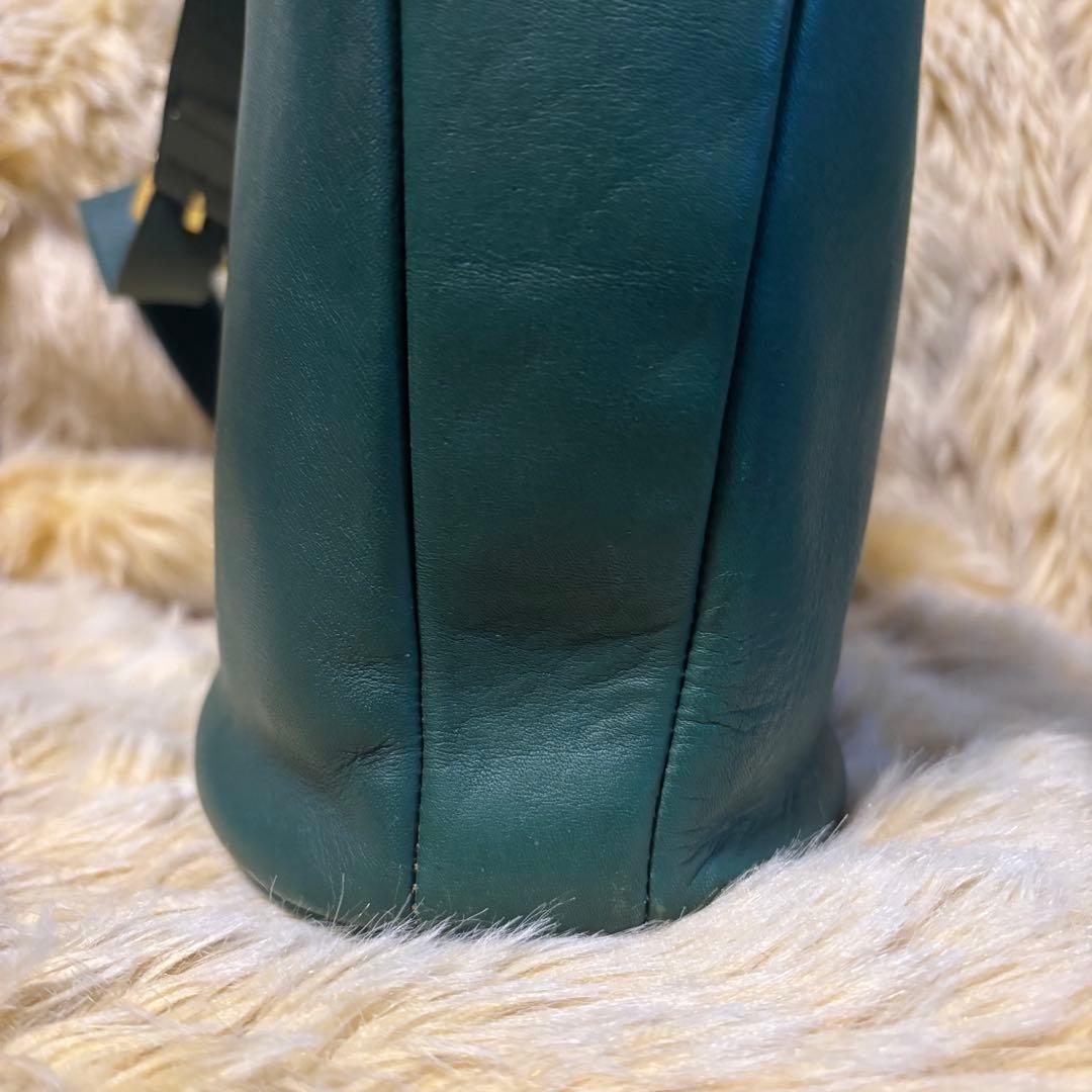 希少OLD COACH　オールドコーチ／USA製緑ショルダーバッグ0620301