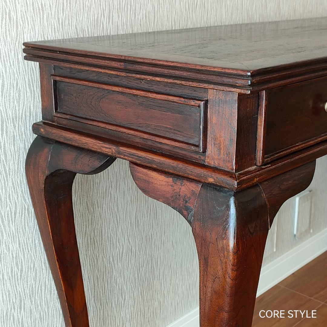 アンティーク　猫脚スクエアテーブル　コンソール　A86