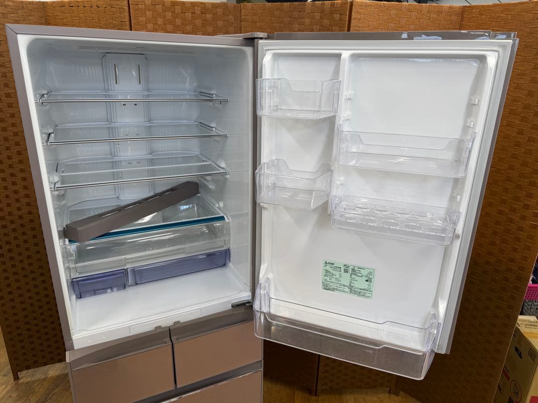 F027 MITSUBISHI ５ドア　冷蔵庫　455L　ガラスドア　右開き