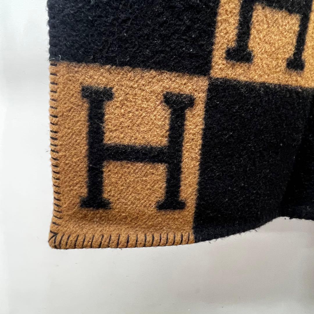 エルメス Hermesアヴァロン ブランケット ウールカシミヤ プレード