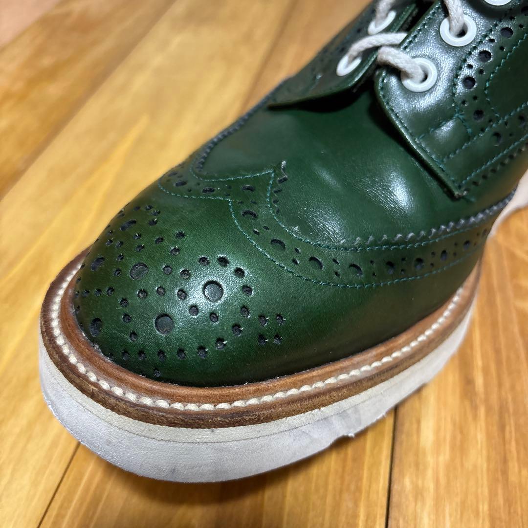トリッカーズ　バートン　ダークグリーン ウィングチップシュー