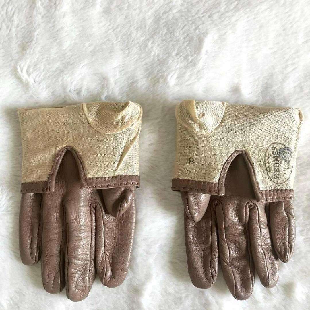 エルメス レザー ケリーカデナ シルバーチャーム グローブ 8 エトゥープ