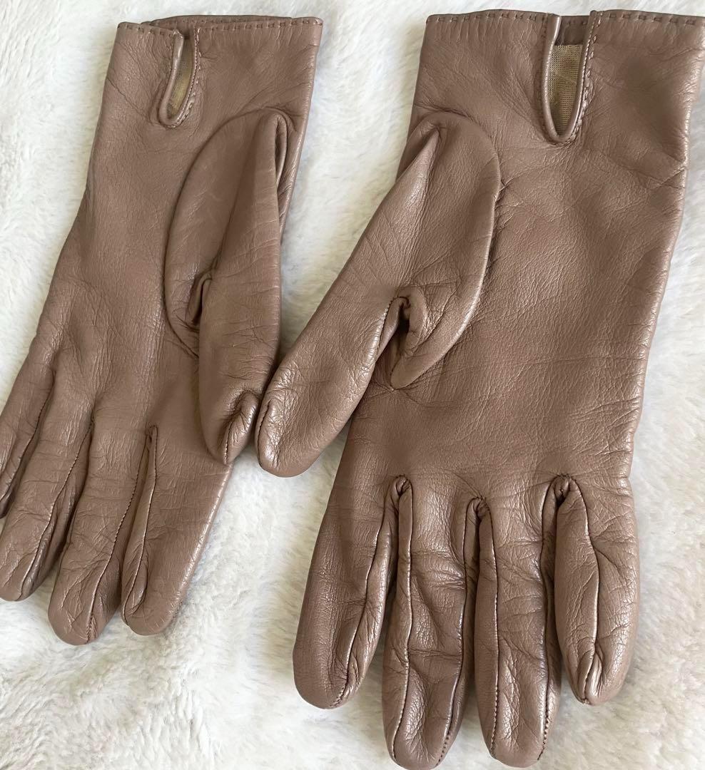 エルメス レザー ケリーカデナ シルバーチャーム グローブ 8 エトゥープ