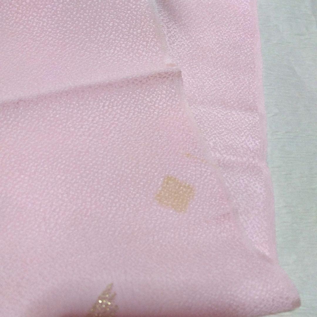 正絹京友禅☆箔散らし＋金駒刺繡☆八重紅枝垂れ桜や鴛鴦雅やかな7歳七五三向け祝い着