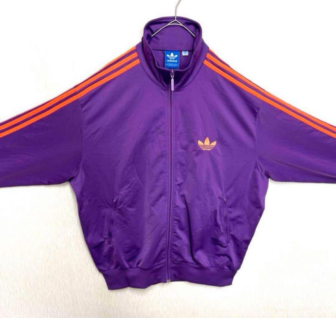【希少カラー‼️】adidasファイヤーバード トラックジャケット 紫 M 古着