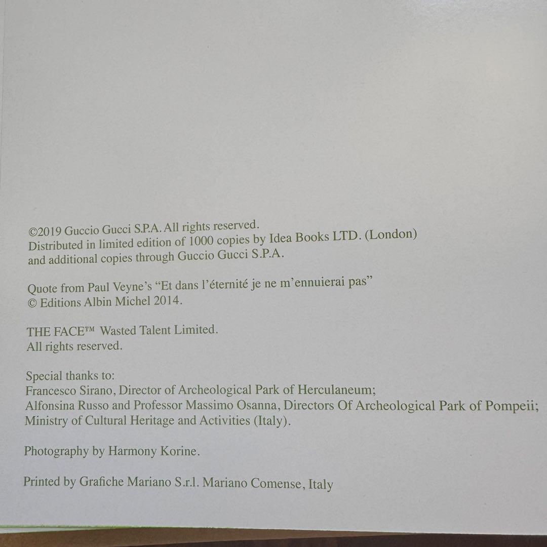 Gucci 限定1000部発行 2019年 Harmony Korine 写真集