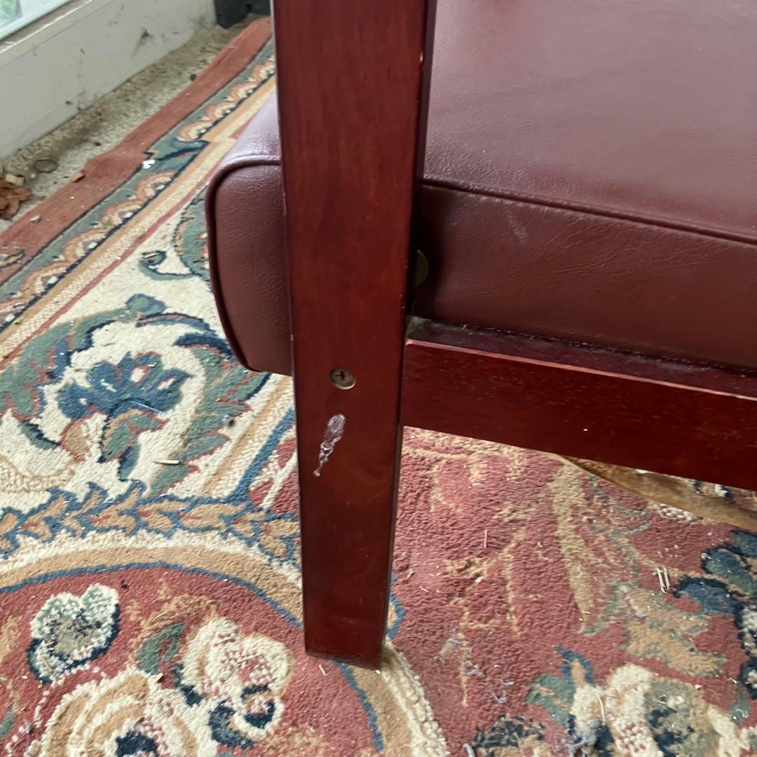 ②北欧レトロ プラス 木製フレーム アームチェア 一人掛けソファー ロビーチェア