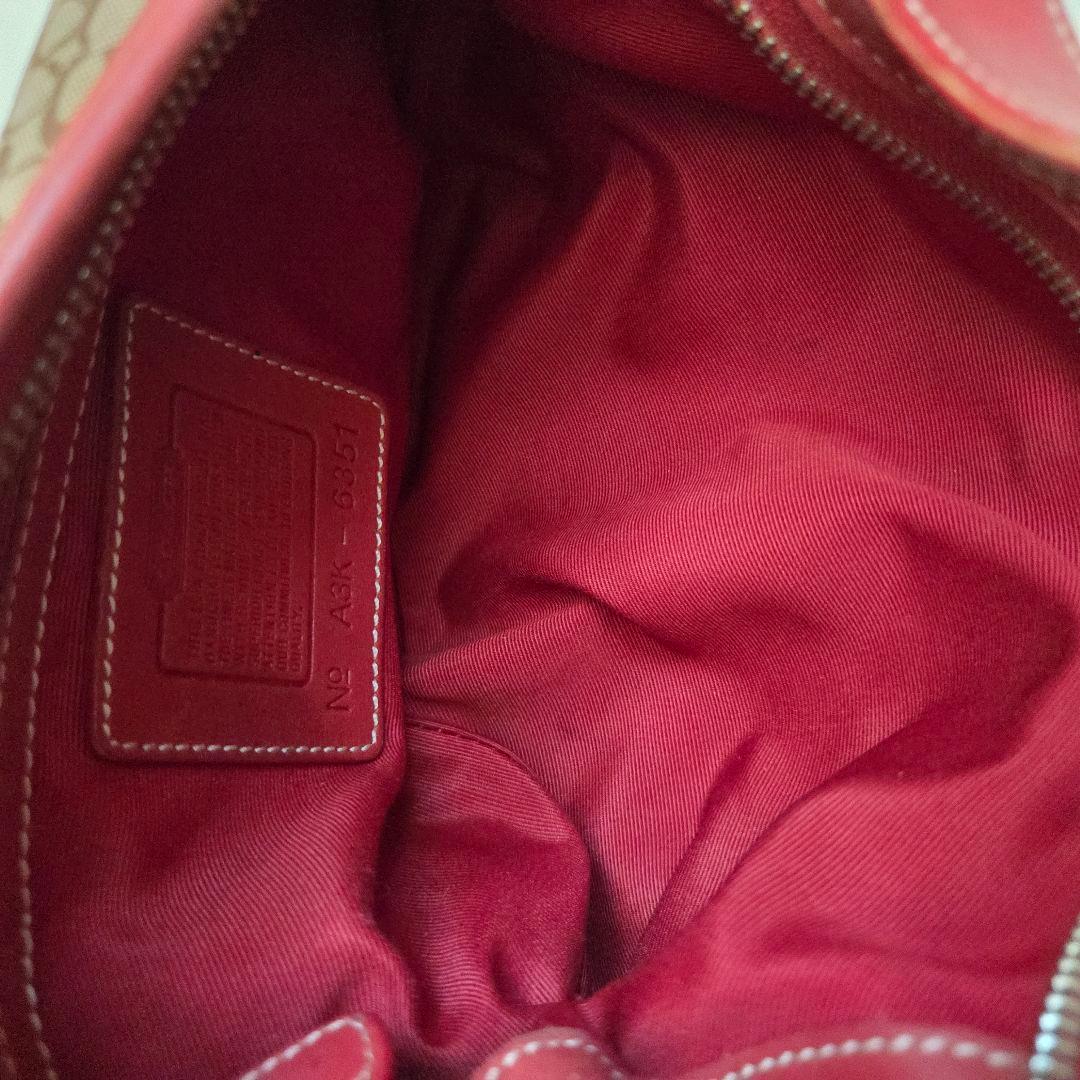 コーチ 6351ソーホー ホーボー レッド ワンショルダーバッグ　COACH