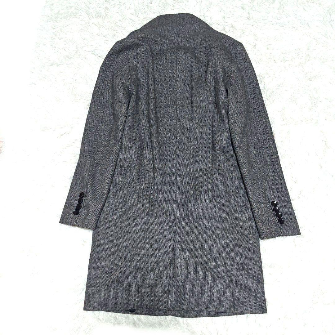 未使用級　アンコロック　ヘリンボーン　ウールコート　ユニセックス　ラップ