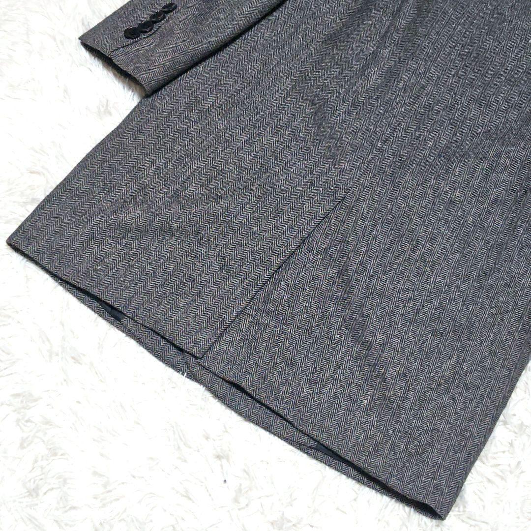 未使用級　アンコロック　ヘリンボーン　ウールコート　ユニセックス　ラップ