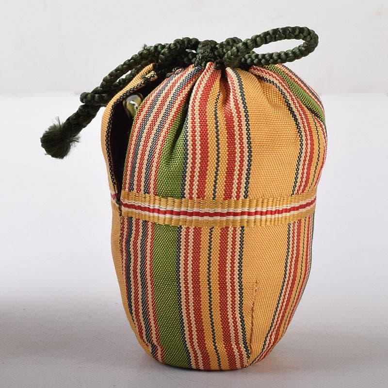 茶道具　山口茂造　織部茶入　仕覆付　共箱　V　7246