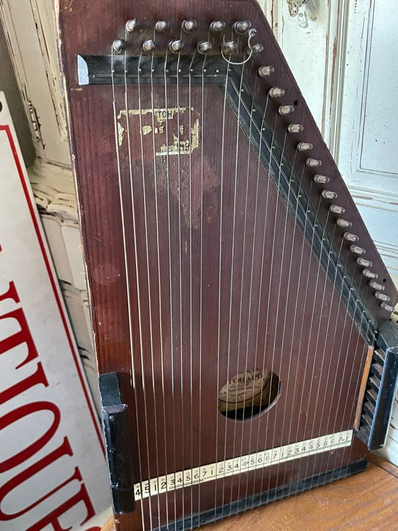アンティーク　オート　ハープ　木製　1800年代後半　楽器　アメリカ