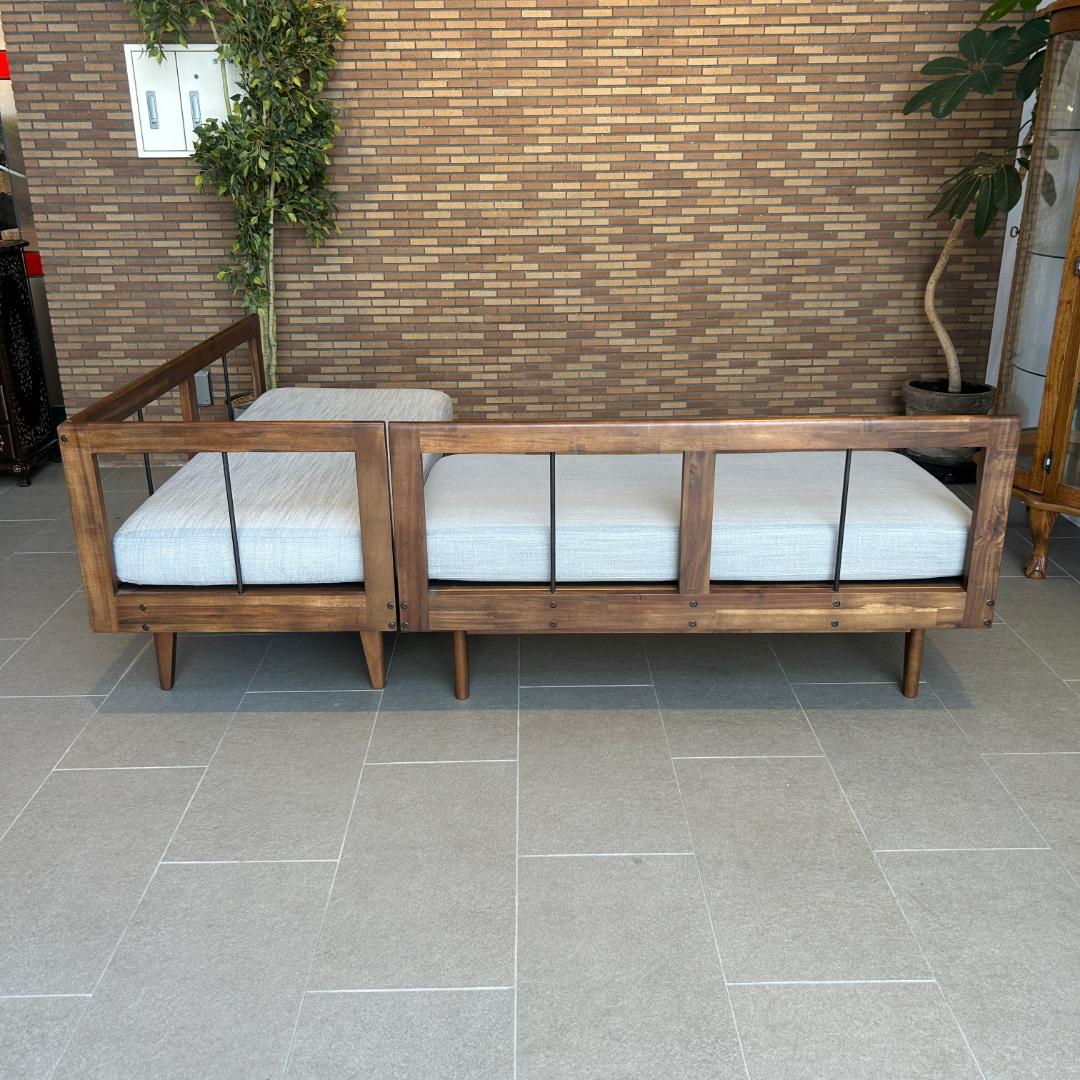 ２個口のa 美品 ♥ unico　ウニコ　コーナーソファー ベンチセット