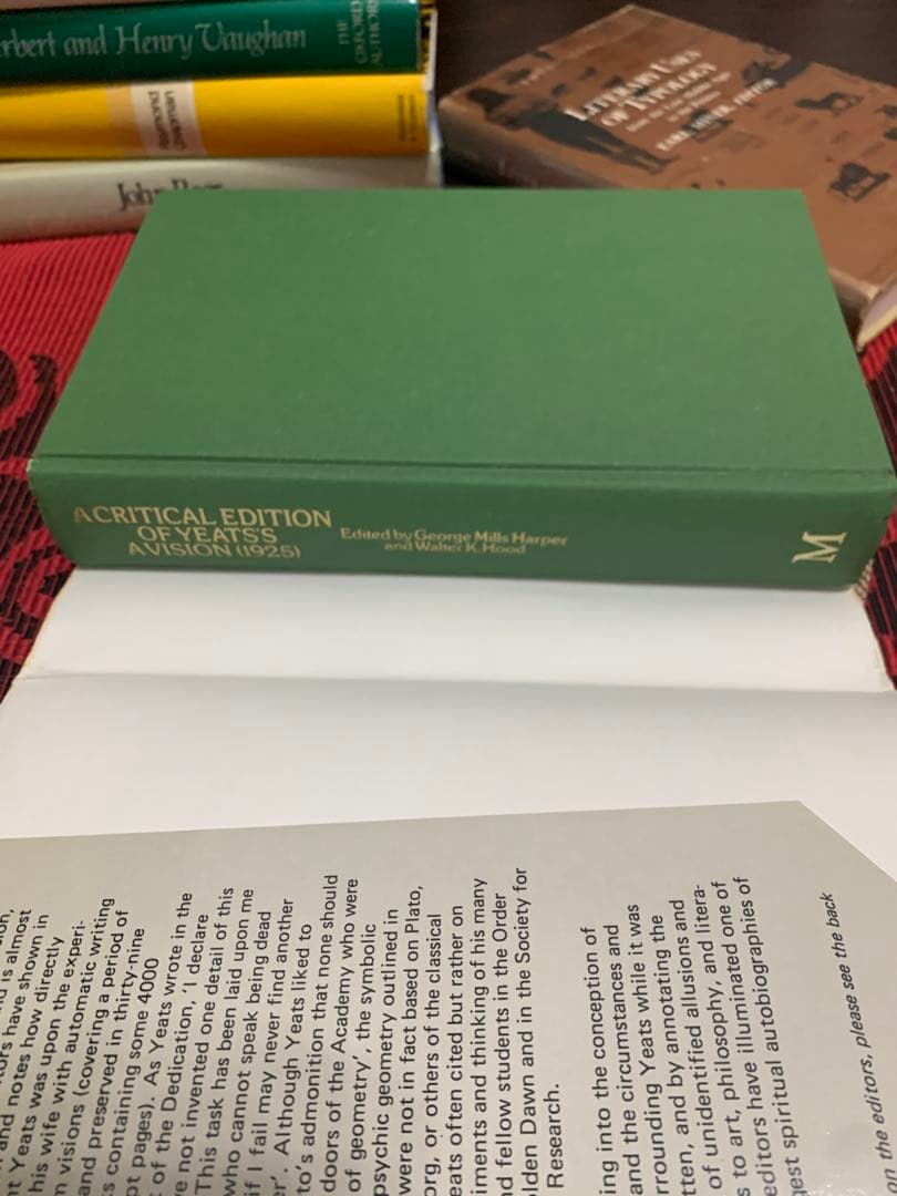 洋書 A Critical Edition of Yeats's A Vision