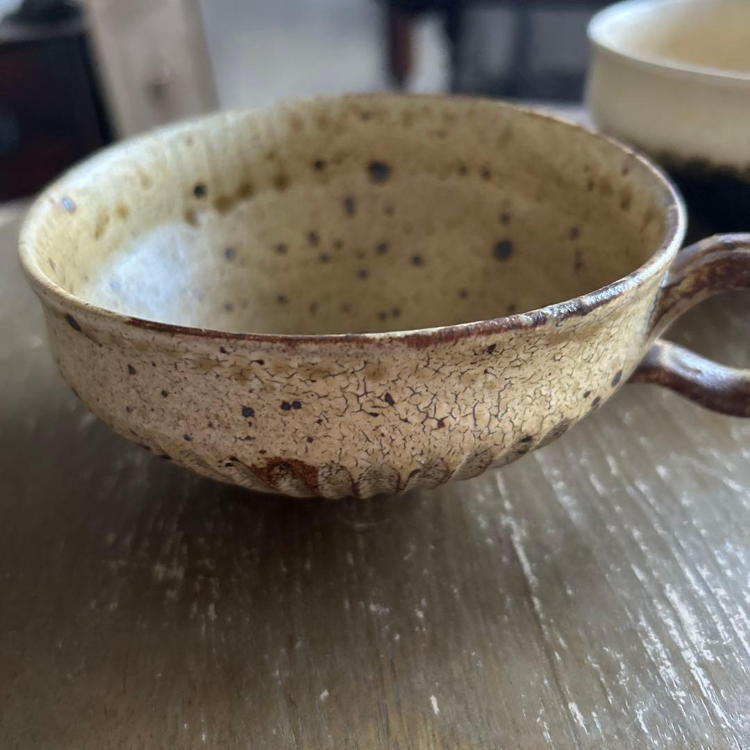 余宮隆スープカップ２客　キュノワール