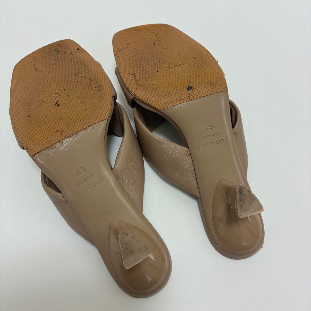 FERRAGAMO フェラガモ☆Aludra レザー ミュール 6 1/2