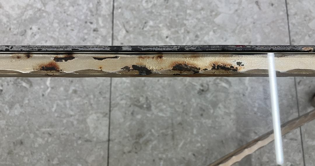 ガラス センターテーブル アイアン脚 ゴールド