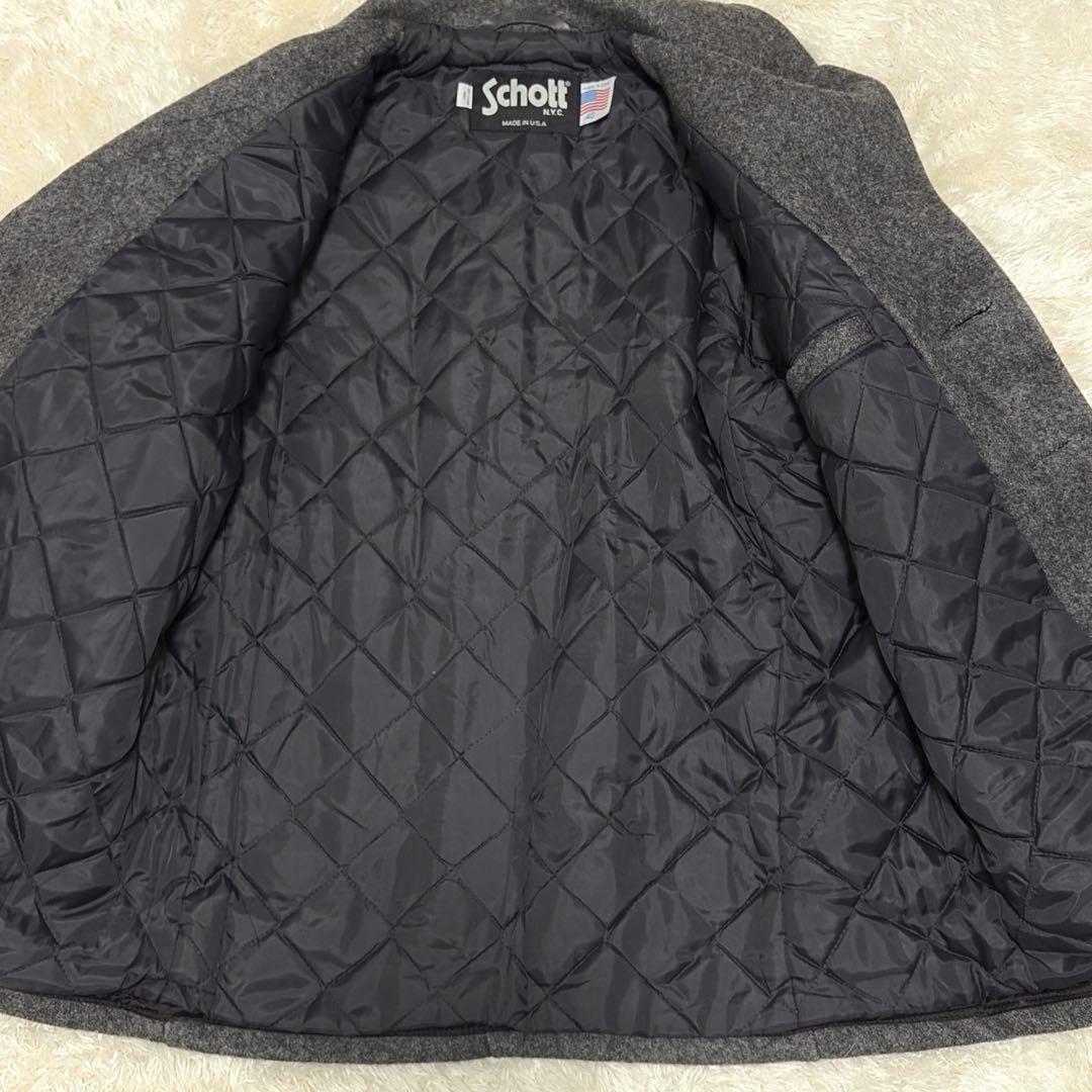 Schott ショット US740 ウール ピーコート グレー USA製　40