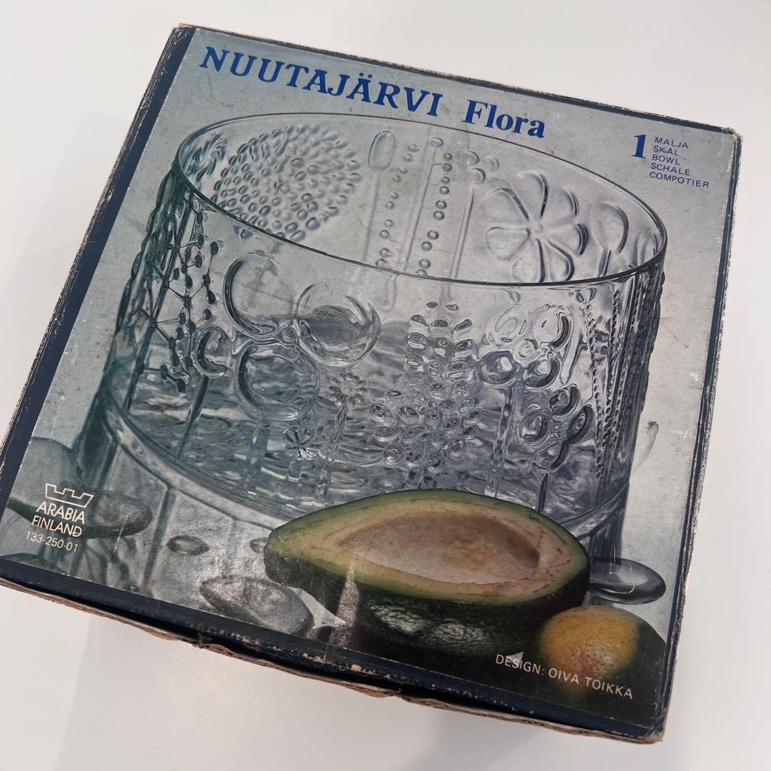 ヌータヤルヴィ フローラ ガラス ボウル 15cm ヴィンテージ
