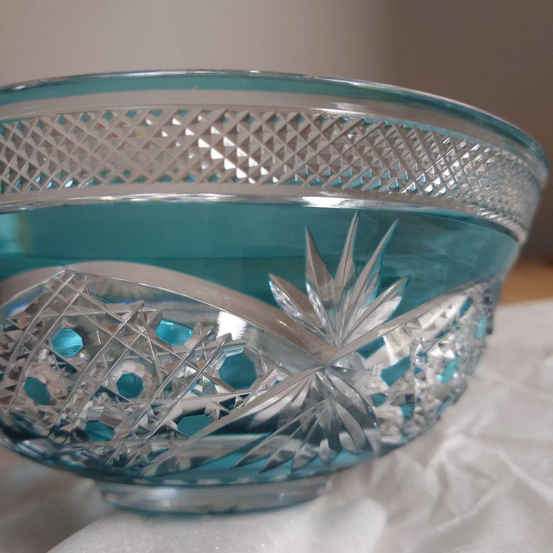 切子　松添春義作　蓋付クリスタルガラス　希少