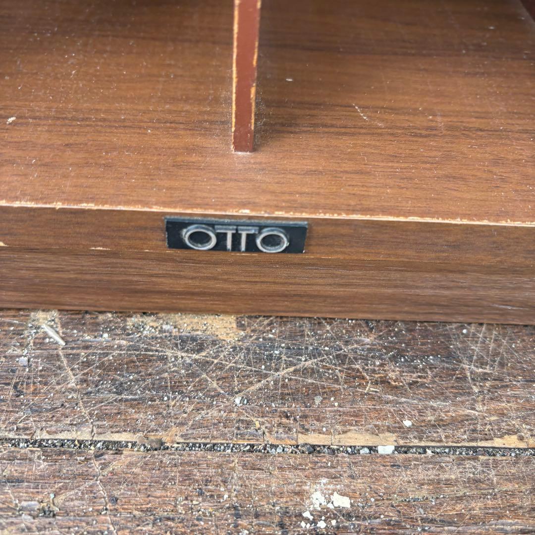 A3 昭和レトロ OTTO レコードラック 木製 LP収納 マガジンラック